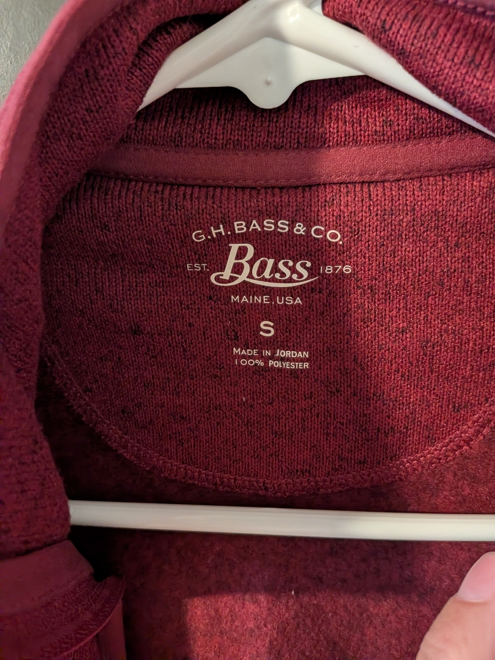 G.H. Bass & Co. Raspberry Fleece Full-Zip Jacket